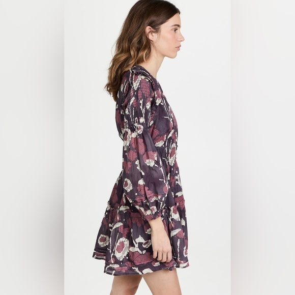 CLEOBELLA RAINEY MINI DRESS IN ABSTRACT PRINT LONG SLEEVES SIZE MEDIUM - Picture 4 of 16